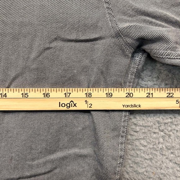 Michelsons London Button Up Shirt Mens Size Medium Striped Gray Dress Shirt - Picture 6 of 8